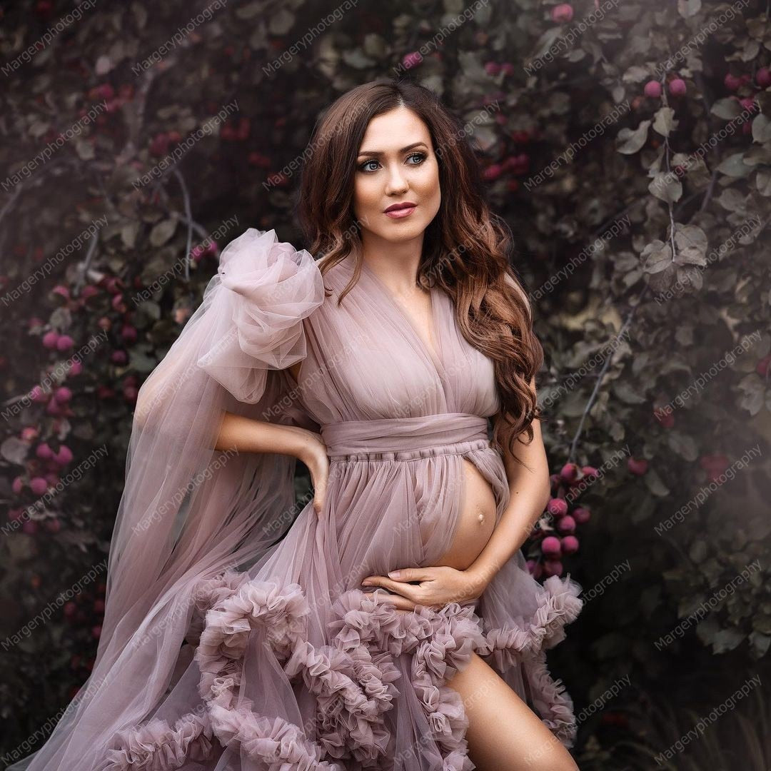 Elegant Maternity Gown Lace Maxi Dress Pregnant Women Clothes Photography Pregnancy  Dress Purple Maternity Gown For Photo Shoot AA220309 From Baofu004, $16.48  | DHgate.Com